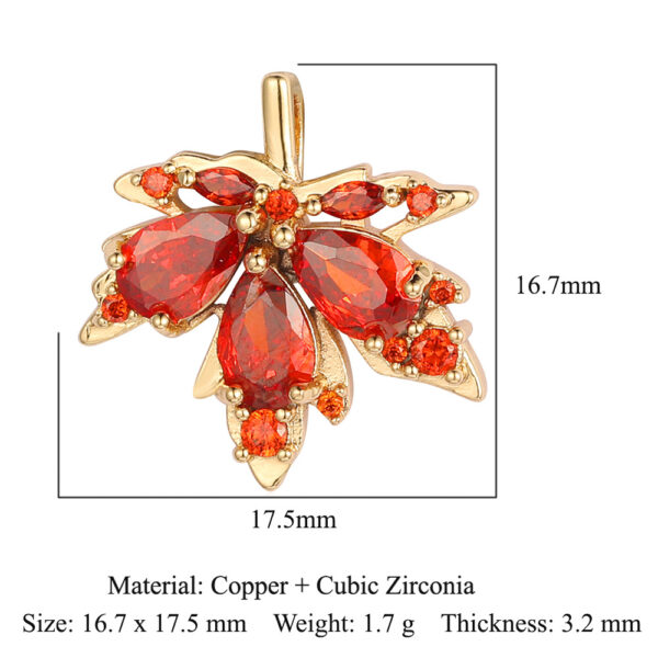 Cubic Zirconia Inlay Brass Jewelry Charms - Image 10