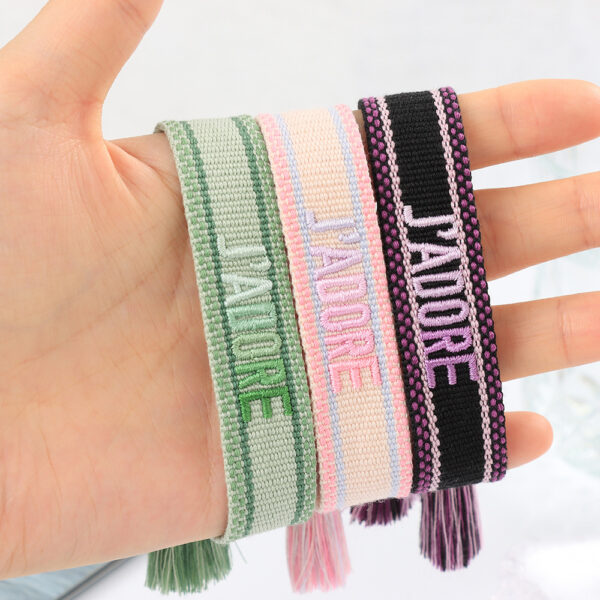 Embroidered Woven Friendship Bracelets - Image 4