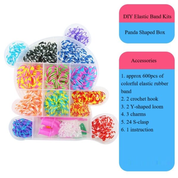 DIY Rainbow Rubber Band Elastic Bracelet - Image 3
