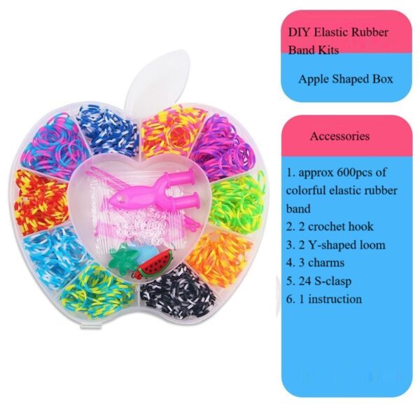 DIY Rainbow Rubber Band Elastic Bracelet - Image 6