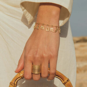 PVD plating stainless steel zodiac charm jewelry