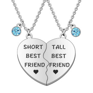 stainless steel heart shaped necklace for friends