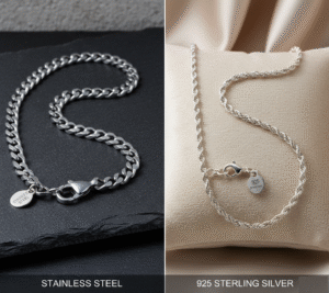what's the difference between stering silver and stainless steel