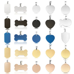 Laser engraved or UV printing stainless steel dog/military tag