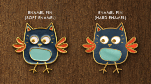 the difference between the soft enamel pin and hard enamel pin
