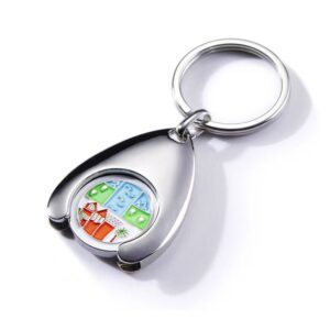 metal coin holder keychain for your choice