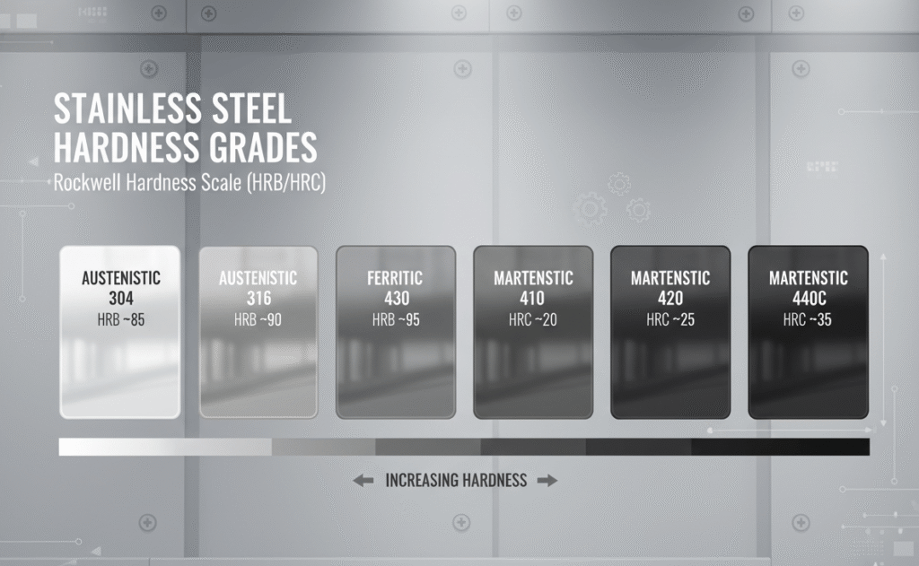 stainless steel hardness grades