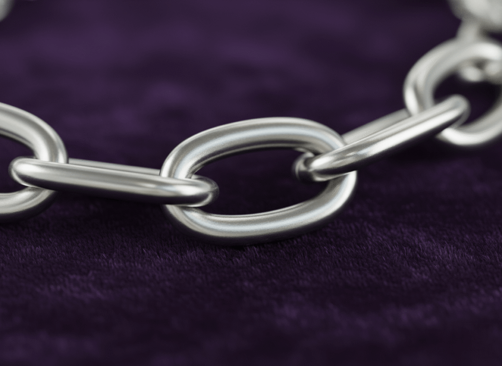 high quality stainless steel necklace close-up