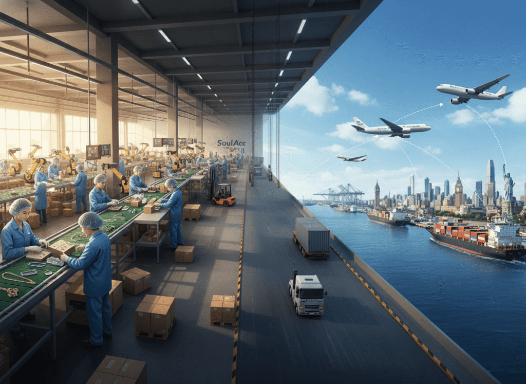 SoulAcc jewelry factory connected to global logistics