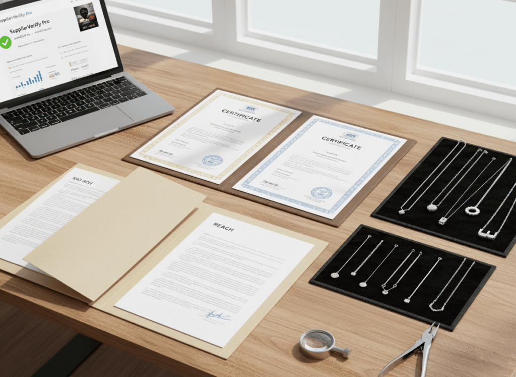 certificate for stainless steel jewelry