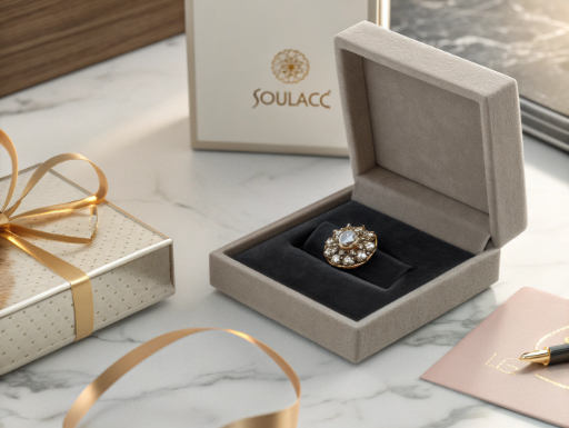 a luxurious jewelry gift box designed for imported brooches