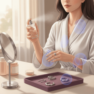 Beauty products often leave thin acidic films that degrade stainless steel's glossy finish