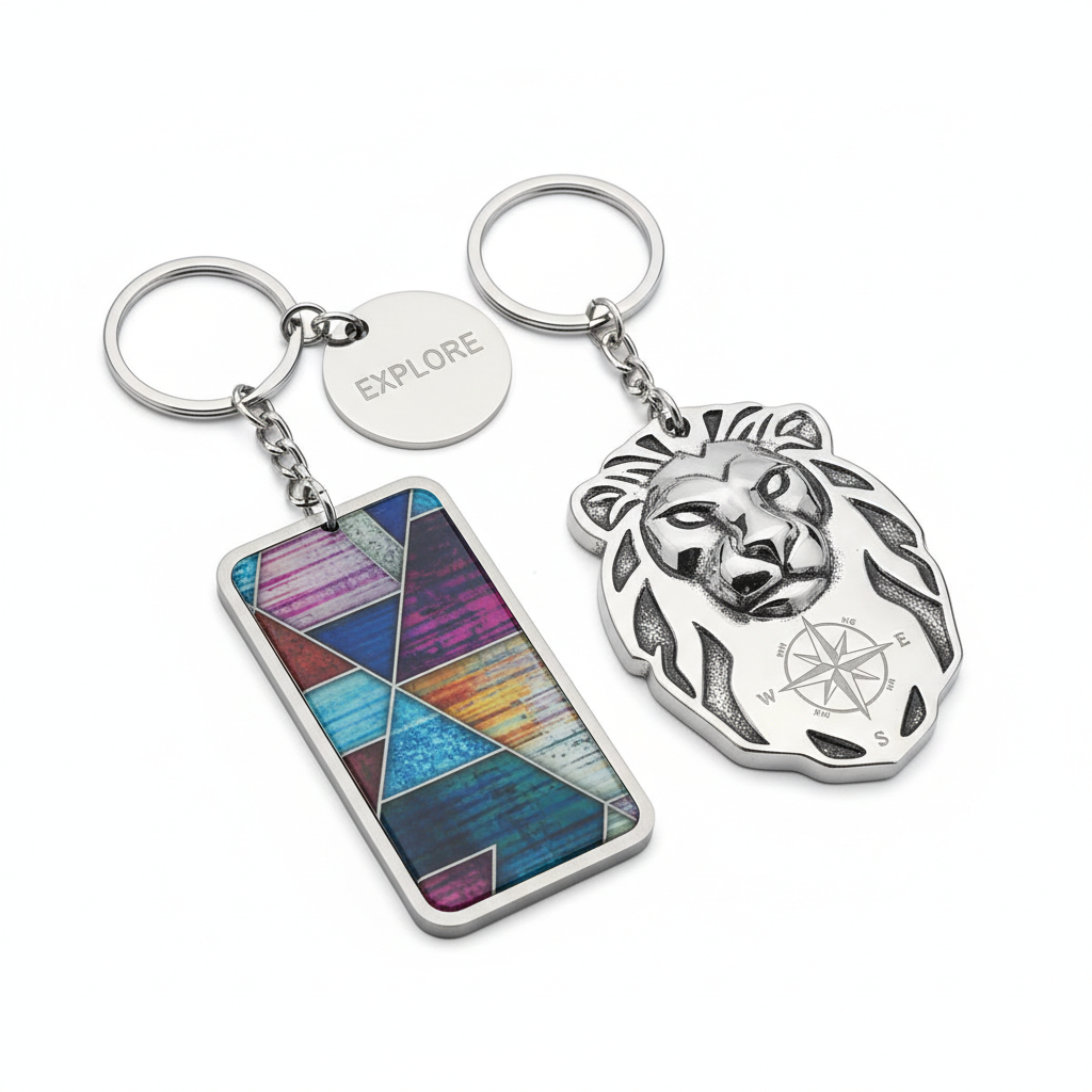Metal keychains are among the most durable and sophisticated options