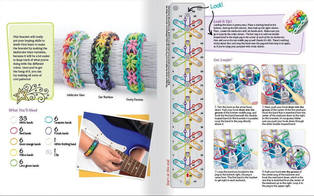 Rainbow  rubber band jewelry