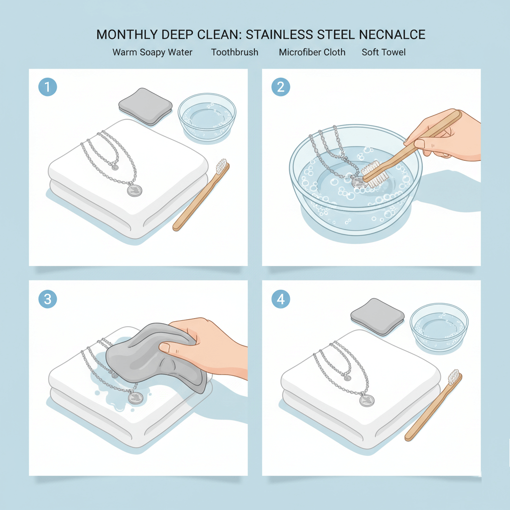 cleaning steps for stainless steel jewelry