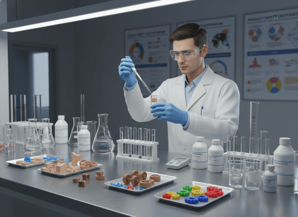 checking wooden craft pieces for splinters