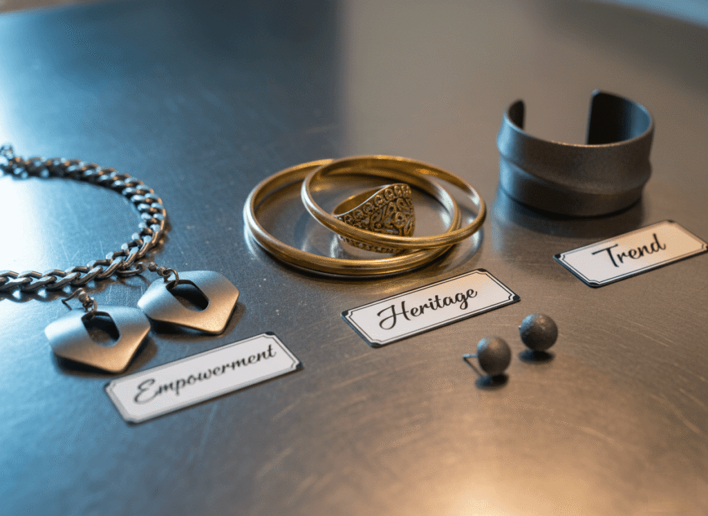  different jewelry materials—stainless steel, brass, and alloy