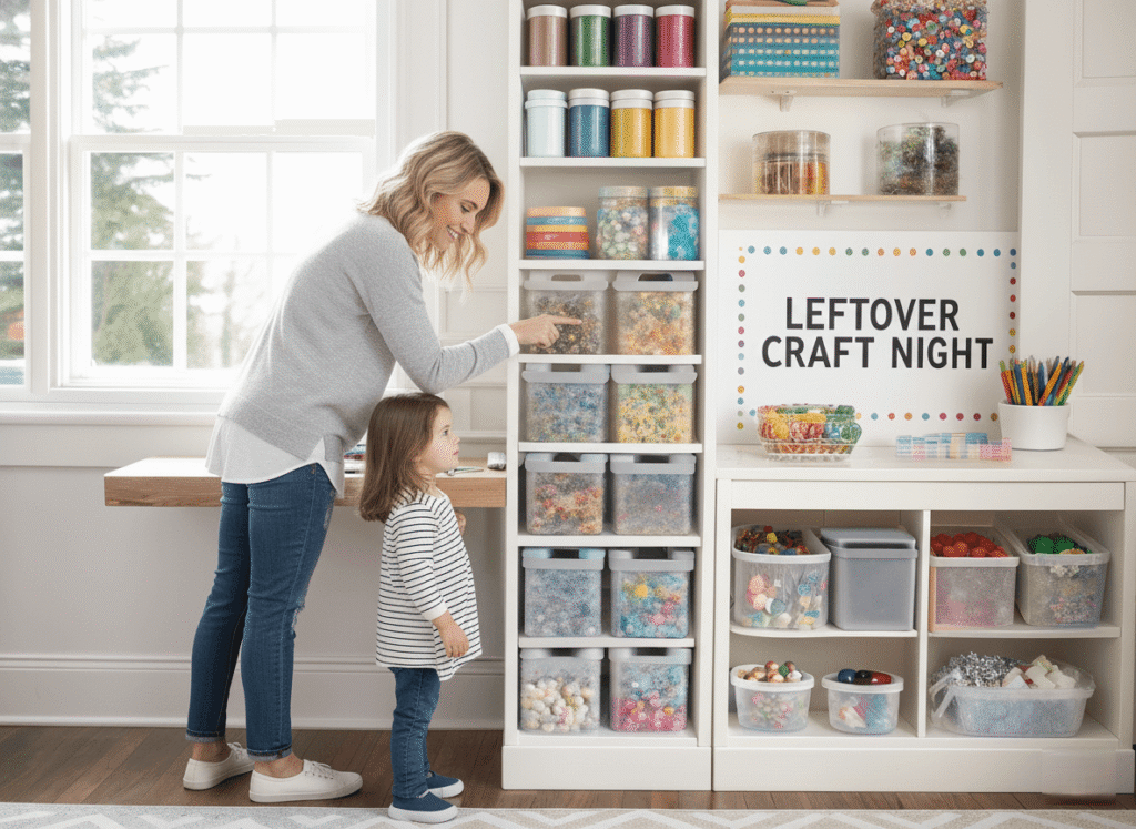 organized craft storage bins for kids DIY crafts