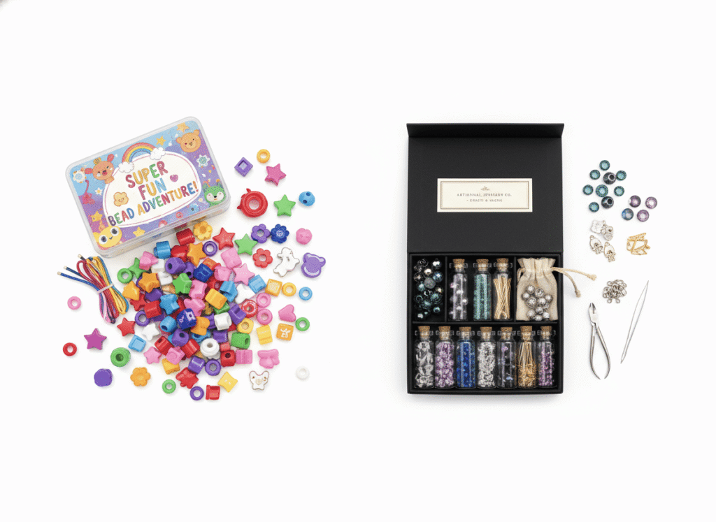 kids’ and adults’ jewelry bead kits 