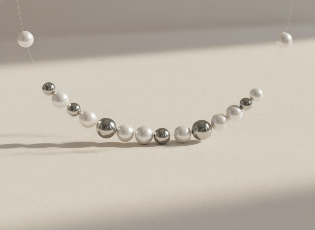 minimalist floating bead necklace
