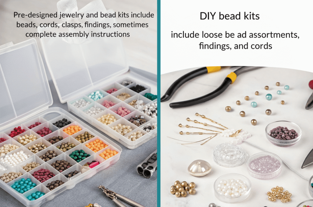 DIY bead kits vs pre-designed jewelry sets for B2B buyers