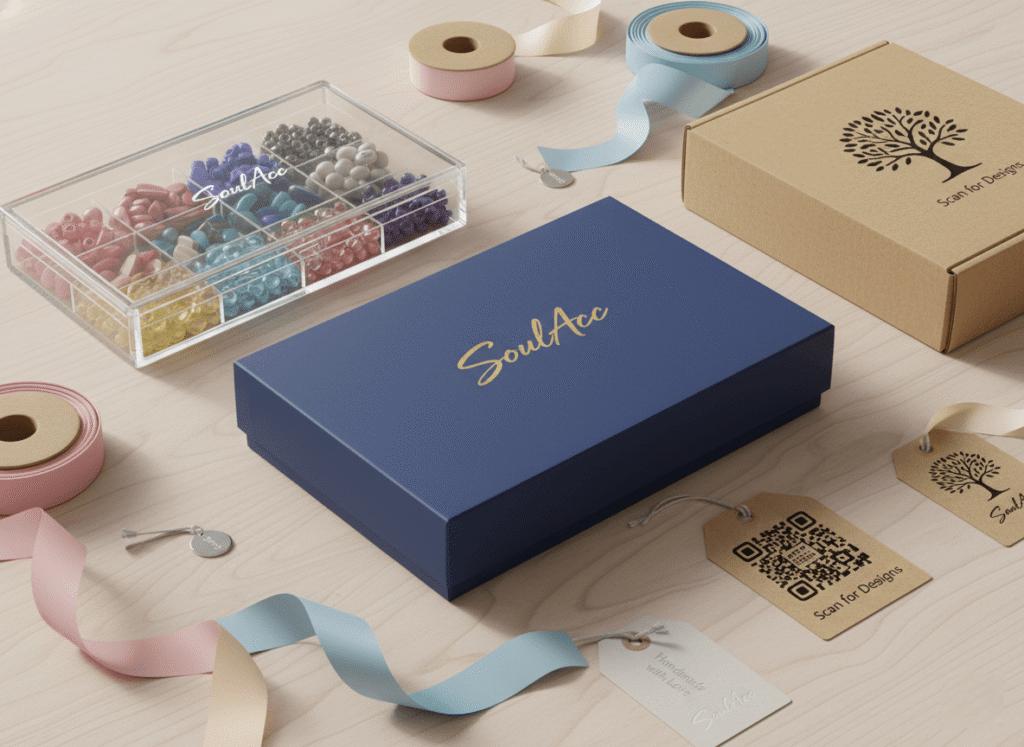 various packaging options for custom bead kits