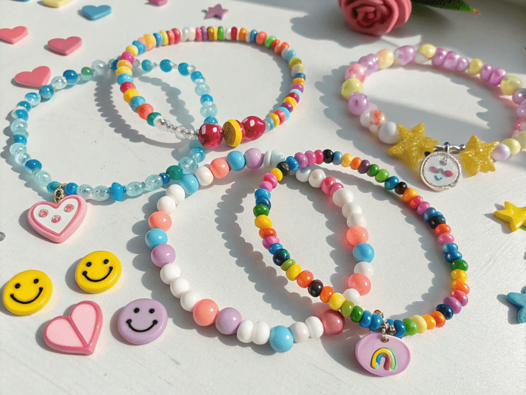 Gen Z colorful handmade beaded bracelets trend