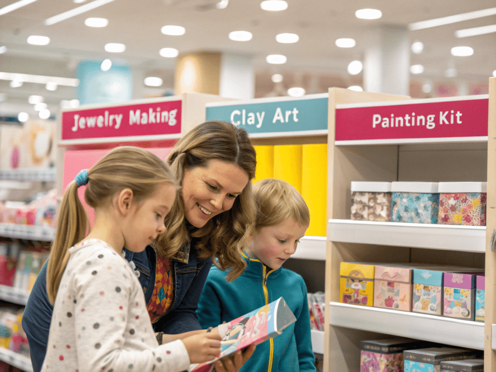  DIY kits in a colorful craft store