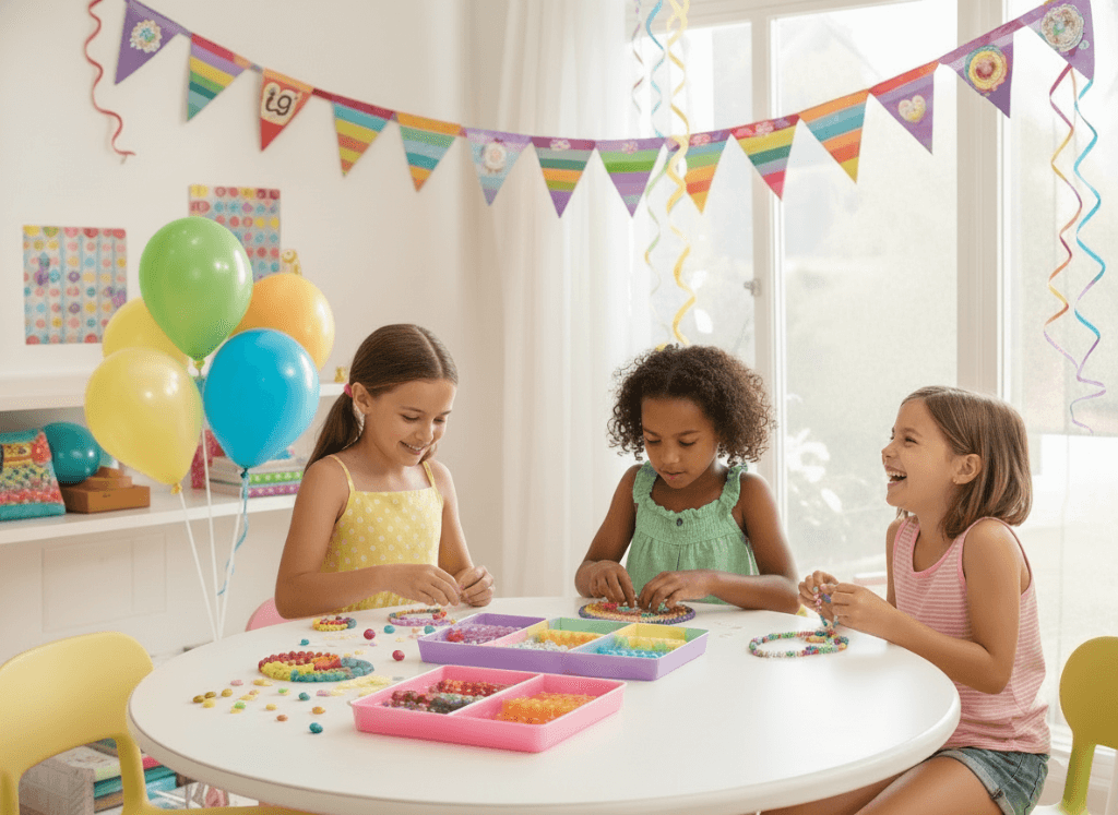 DIY jewelry craft party for kids