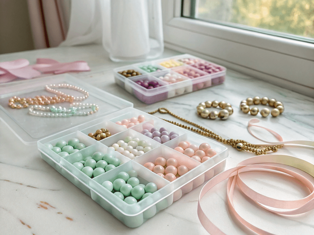pastel-toned jewelry bead kits