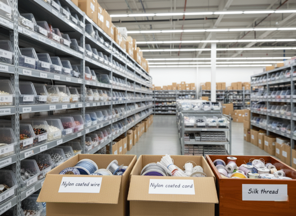 warehouse of jewelry kits and thread/wire