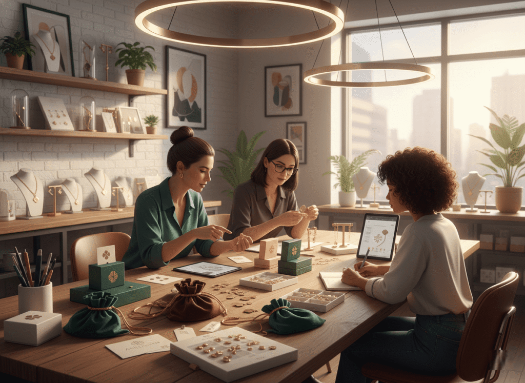 a small jewelry brand’s creative studio