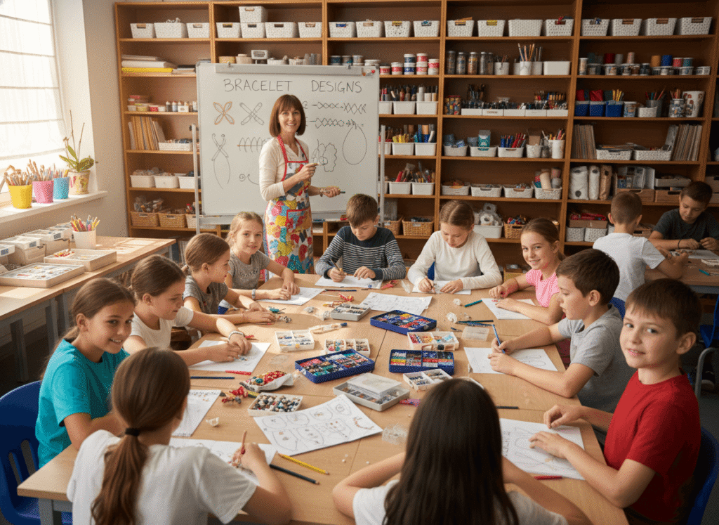 students jewelry class creativity learning