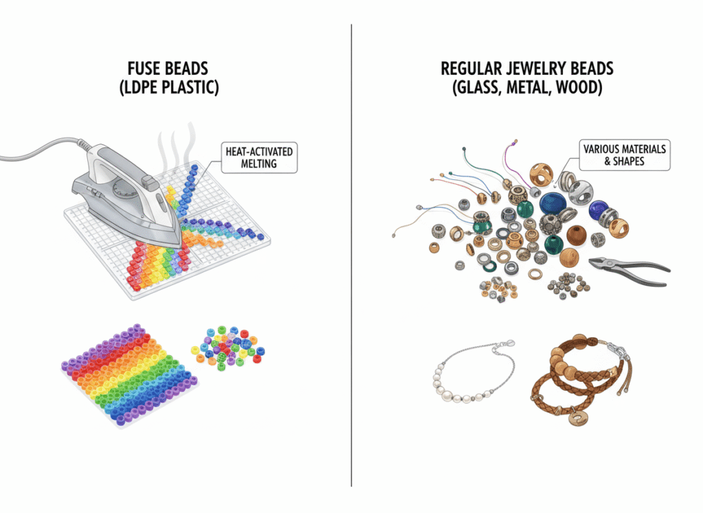 fuse beads VS regular jewelry beads