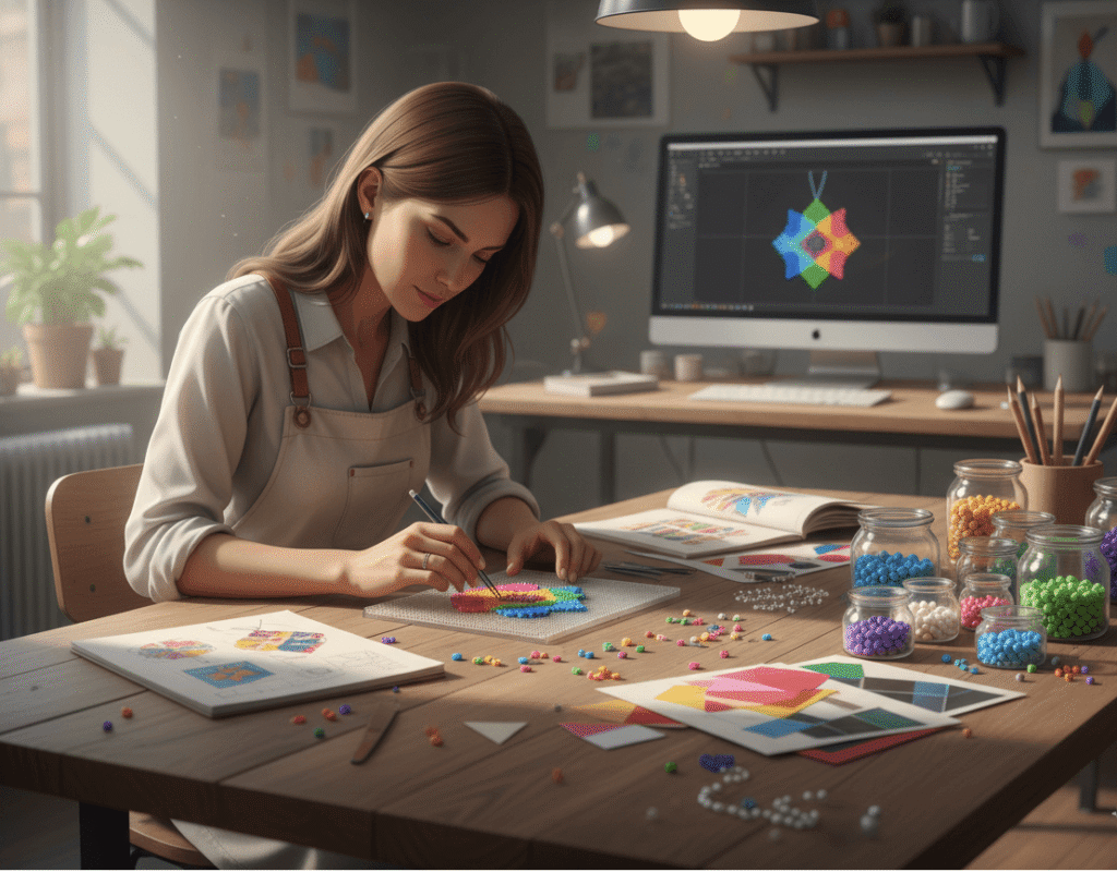 fuse bead jewelry design prototype