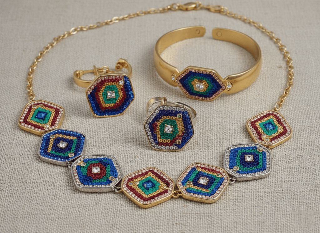 mixing fuse beads with brass accessories