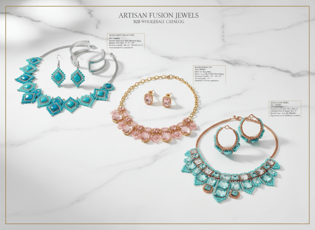 fuse bead jewelry collection catalog display