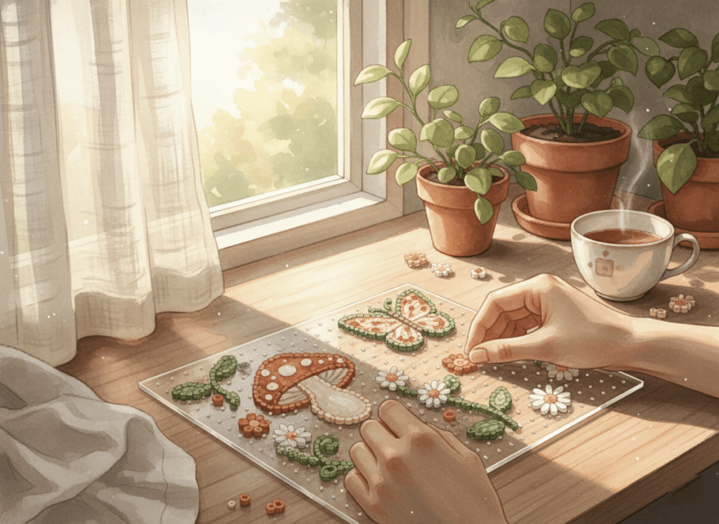  fuse beads in earthy tones