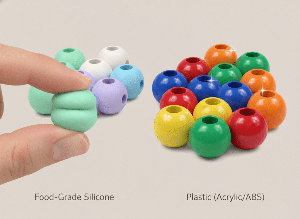 Food-grade silicone bead colors used in wholesale jewelry manufacturing