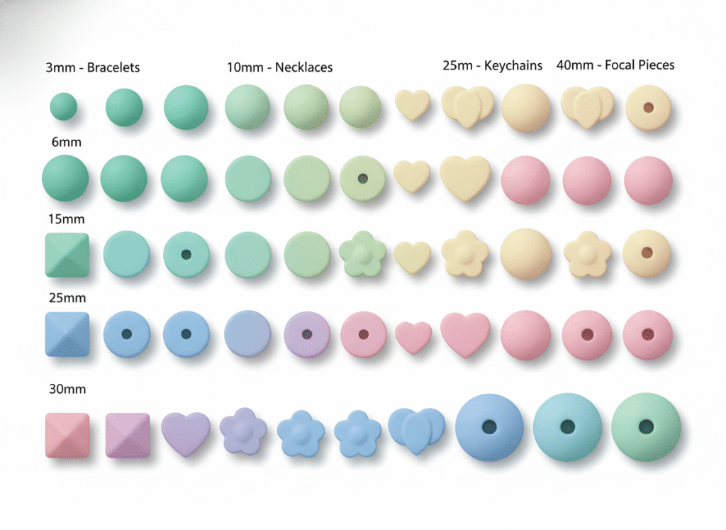 silicone bead size chart 