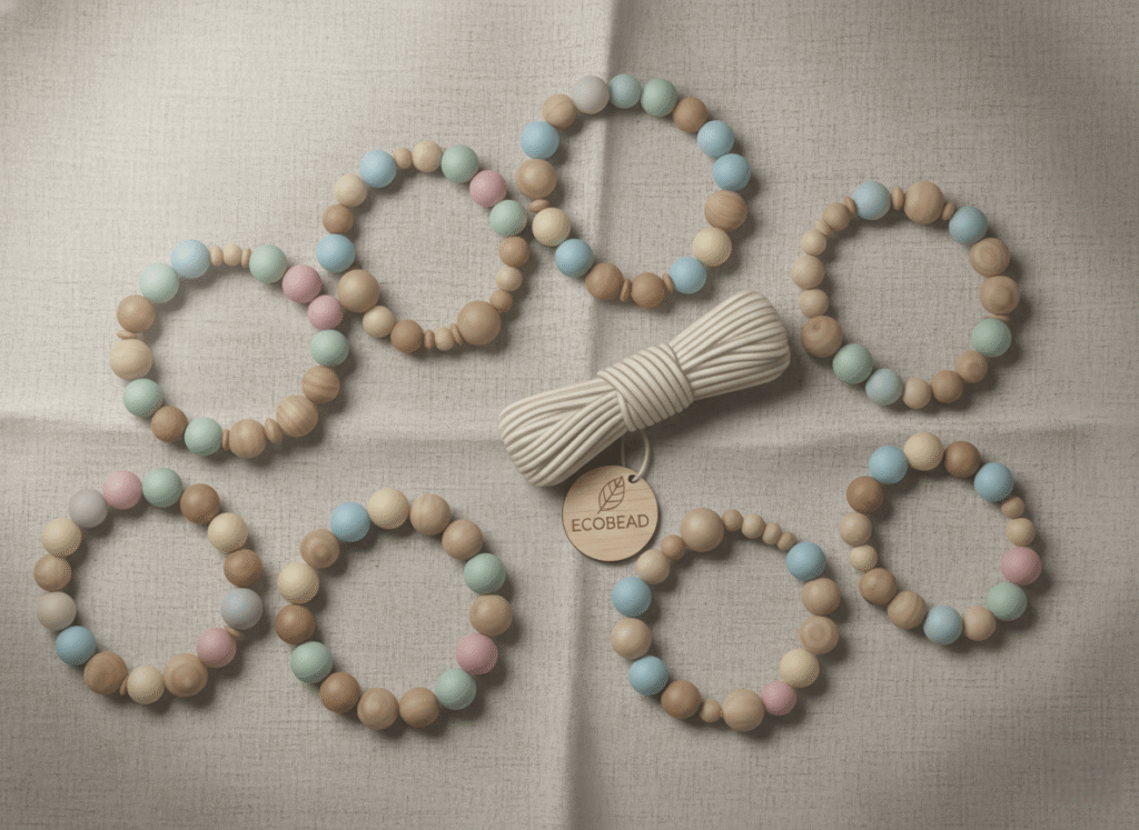 silicone beads and wood jewelry wholesale