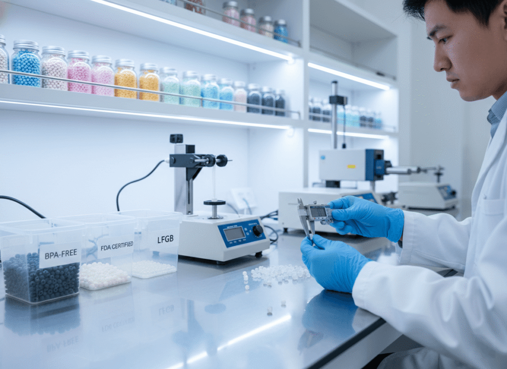 Safety testing of food-grade silicone beads