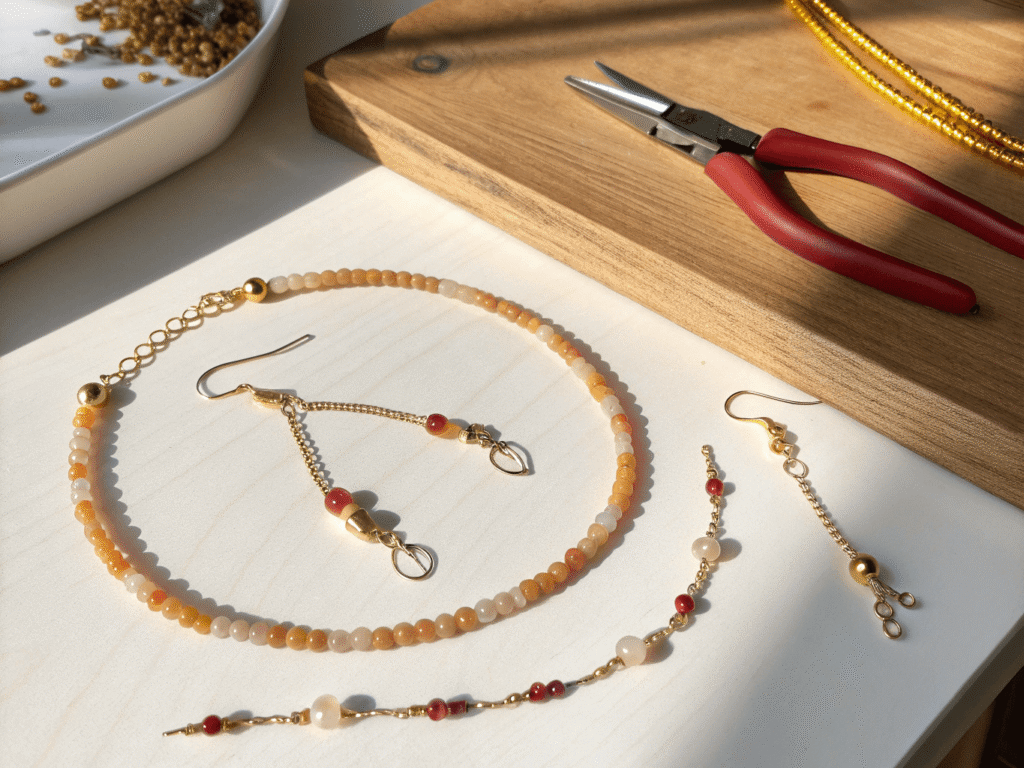 single strand necklace and earring beginner kit