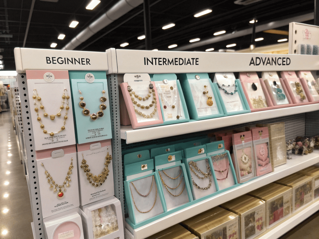 jewelry-making kits — beginner, intermediate, and advanced