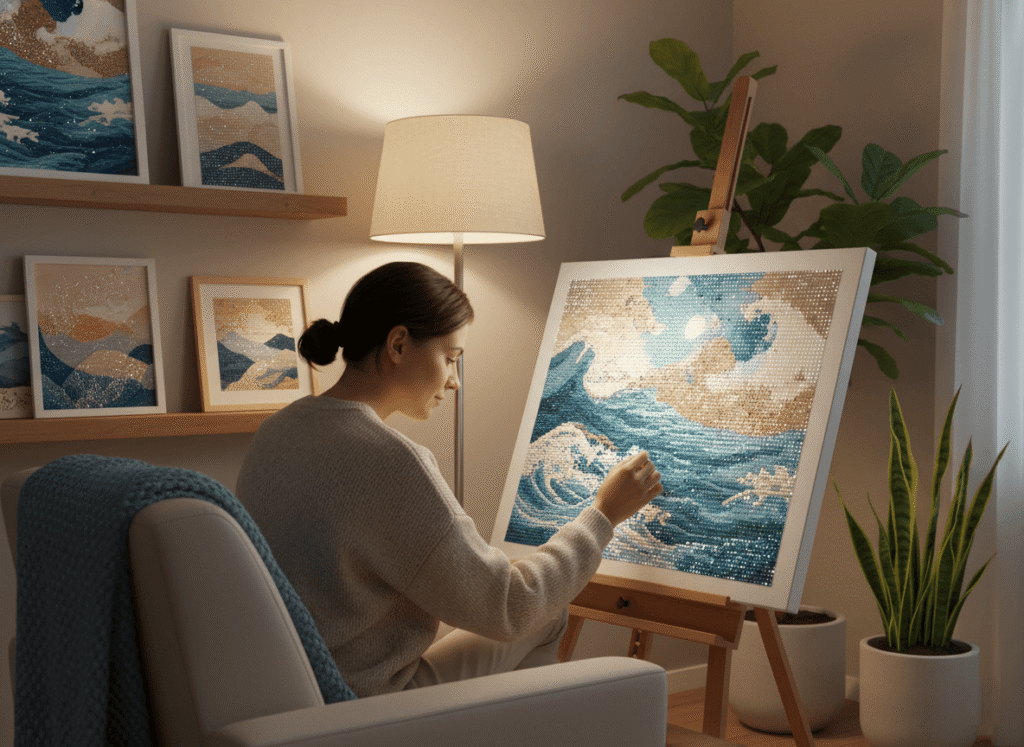 diamond painting kit for mindfulness and relaxation