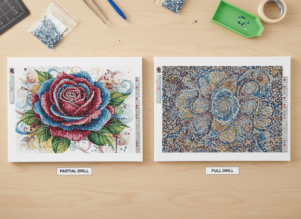 diamond painting canvas inspection