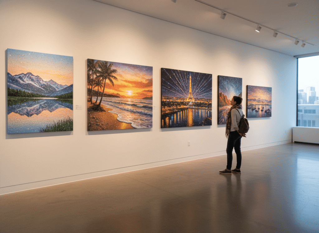 abstract mandala diamond painting design