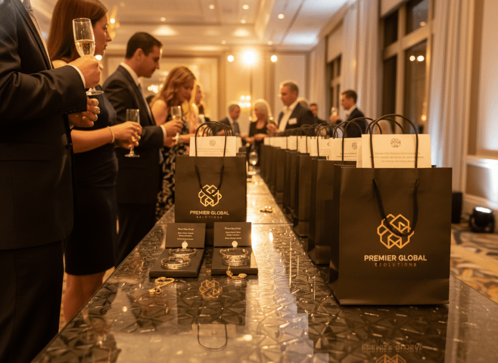 corporate event jewelry promotional goodie bag
