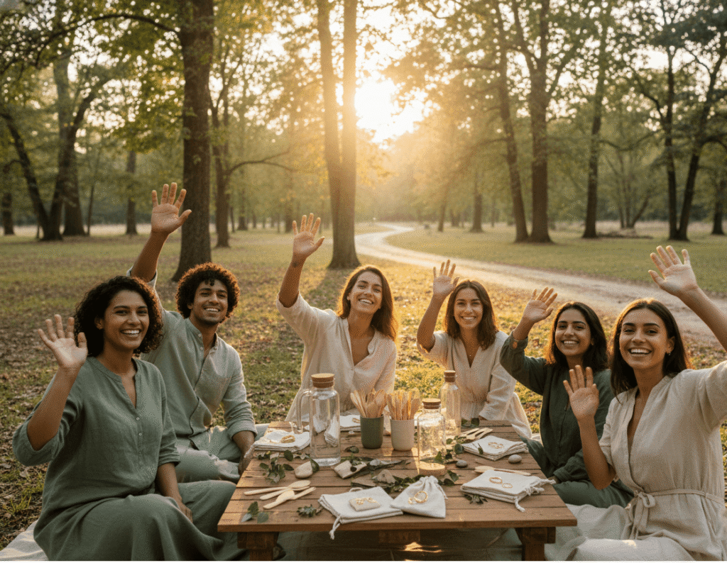 eco-friendly favors and jewelry keepsakes