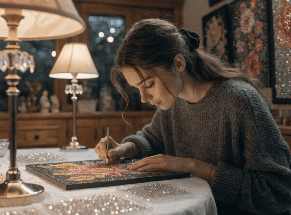 European diamond painting hobby trend